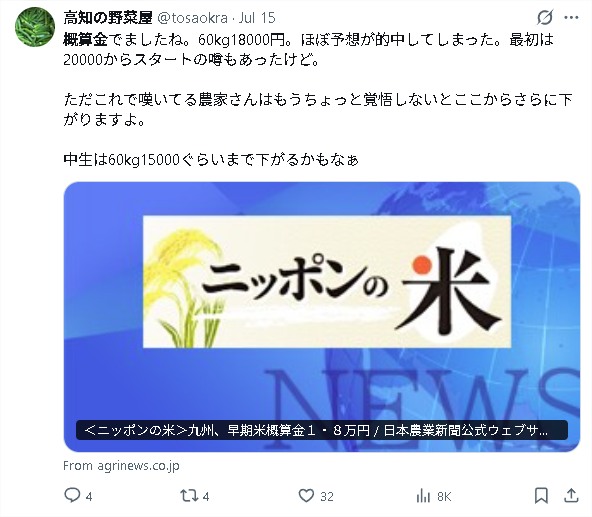 Re: 米価